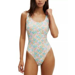 COTTON ON Women's Multicolor Scoop-Back One-Piece Swimsuit S     18212